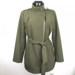 Michael Kors Olive Hooded Softshell Coat